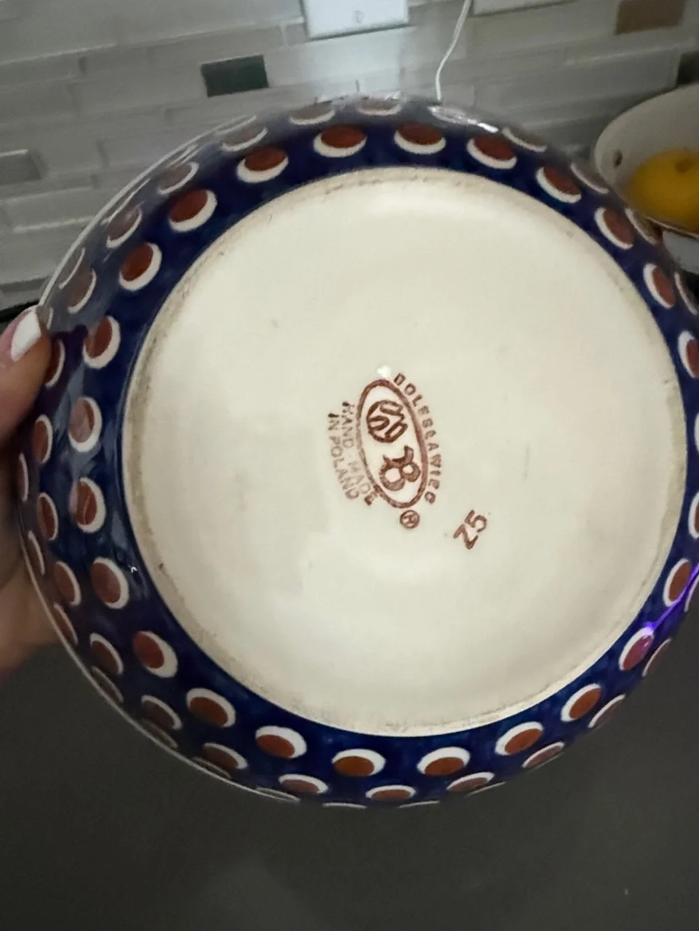 Polish pottery 1 serving bowl boleslawiec - Picture 3 of 3